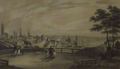 Kolorierter Kupferstich Hamburg um 1850 /4968
