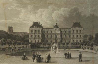 Stahlstich Palais de Luxembourg (Paris) um 1860 /0693