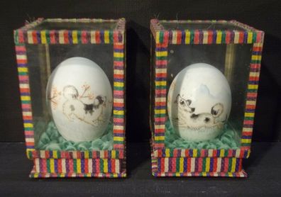 Zwei handbemalte chinesische Eier um 1960 /4801