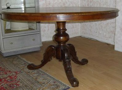 Runder Klapp-Tisch um 1860 (Biedermeier) / KT0523