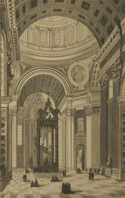 Radierung um 1870 Rom C. Zimmermann Peterskirche /1164