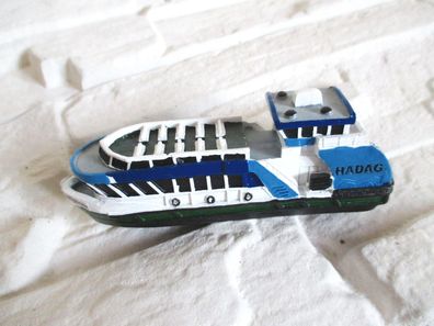 Schiff Boot MS Övelgönne Fährschiff Hamburg Hafen,11 cm Polyresin Ship Modell