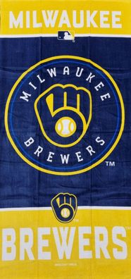 MLB Badetuch Milwaukee Brewers Logo Beach Towel 150x75cm 099606187819 Baseball