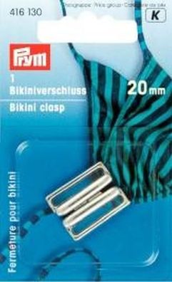 Bikiniverschluß metall 20 mm silber farbig Bikini Verschluß Prym 416130