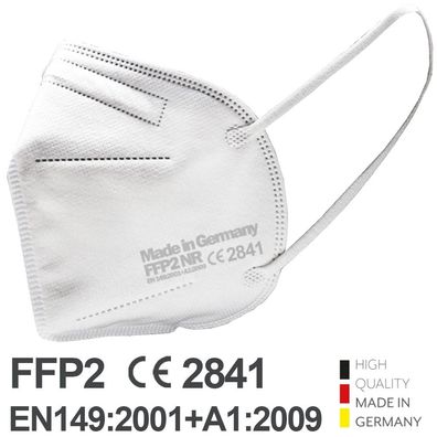 150 Stück FFP2 Masken Made in Germany, Zertifizierte Schutzmaske, CE2841