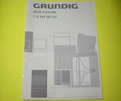 Grundig T55-840 Fernseher TV Bedienungsanleitung Handbuch Anleitung