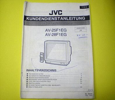 JVC AV-25F1EG AV-28F1EG TV Röhrenfernseher Serviceanleitung Schaltplan + Handbuch