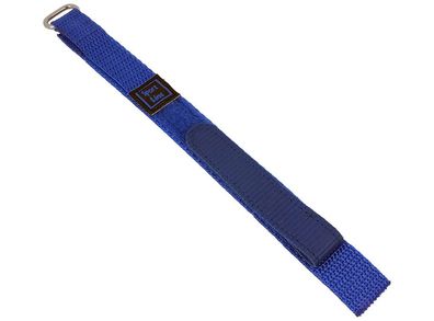 Minott Sport-Line | Uhrenarmband Durchzugsband Klettband Blau 16mm