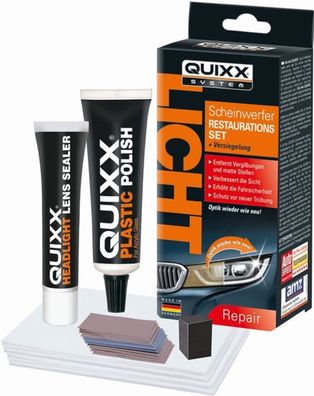 Quixx Scheinwerfer Restaurations-Set Versiegelung Reparatur Aufbereitung Politur