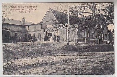 37483 Ak Gruß aus Lohbarbeck Kreis Steinburg Gastwirtschaft 1918