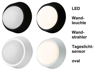 LED-Wandleuchte Wandstrahler LED Tageslichtsensor oval. NEU & in Original-Verpackung