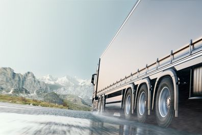 Muralo VLIES Fototapeten Tapeten XXL Büro Lastwagen Gebirge Weg 2984