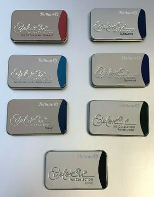 Pelikan Edelstein Ink Tintenpatronen GTP/6 Metalletui verschiedene Farben NEU