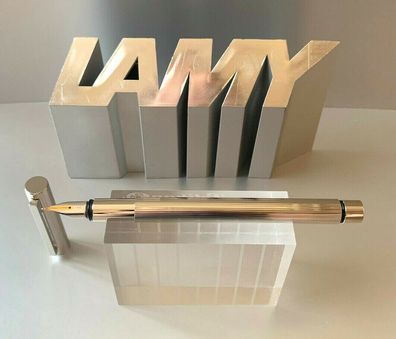 Lamy cp1 Füllhalter 14 kt. Goldfeder Füllfederhalter Platinum Finish F M B