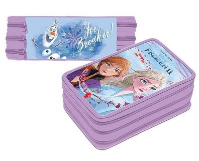 Disney Frozen 2 Federmäppchen mit 3 Reißverschlüssen Eiskönigin pencil case Etui
