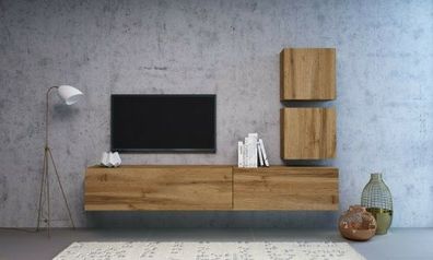 Lowboard Eiche Hängeschrank Hängeregal Wandschrank Hängeschrank Wohnmöbel