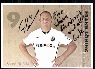 Frank Löning SV Sandhausen 2013-14 Autogrammkarte Original Signiert + A 86496