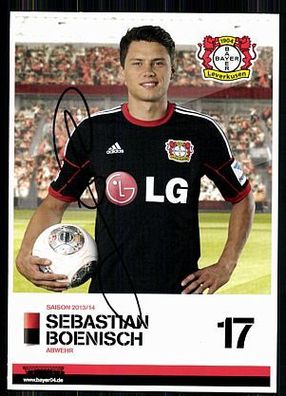 Sebastian Boenisch Bayer Leverkusen 2013-14 2. Karte Original Signiert+ A 86451