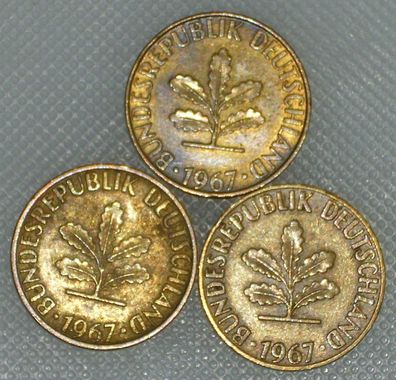 5 Pfennig 1967 D F J
