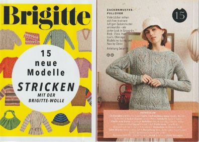 Brigitte No. 2-3-4: Booklet mit 15 neuen Strickmodellen, aus Brigitte 9/2021