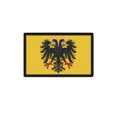 Patch 7,5x4,5cm Heiliges Römisches Reich Flagge Fahne Doppel Adler Sacrum #37185