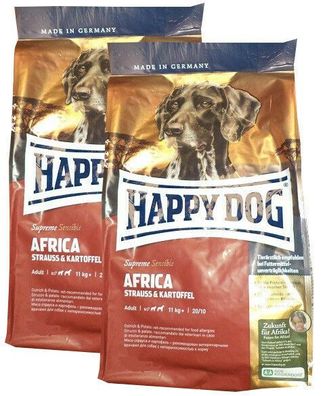 2x12,5kg Happy Dog Africa Hundefutter * * * TOP PREIS * **