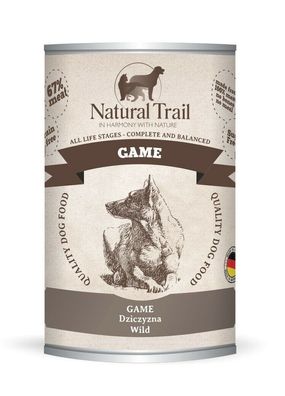 5x400g + 400g GRATIS Natural Trail Wild Monoprotein Nassfutter Getreidefrei Hund