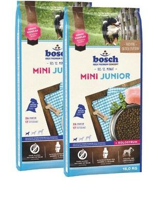 2x15kg Bosch Junior Mini Welpen kleine Rassen