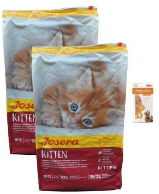 2x10kg Josera Kitten (ehemals Minette) Katzenfutter + 85g Frischebeutel