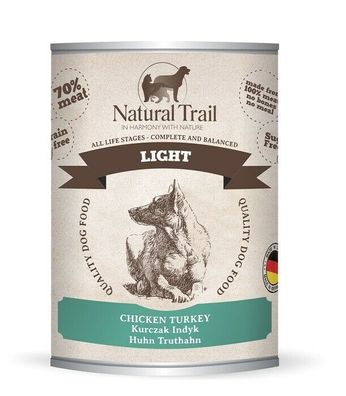 16 x 800g Natural Trail Light Super Premium Nassfutter Getreidefrei Hundefutter