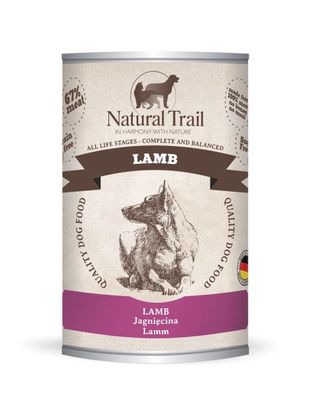 5x400g + 400g GRATIS Natural Trail Lamm Monoprotein Nassfutter Getreidefrei Hund