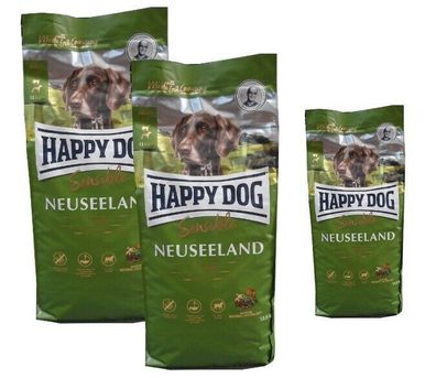 2x12,5kg + 4kg = 29kg Happy Dog Neuseeland Hundefutter