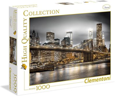 Clementoni Puzzle 39366 New York Skyline (1000 Teile) Puzzel NY Brooklyn Bridge