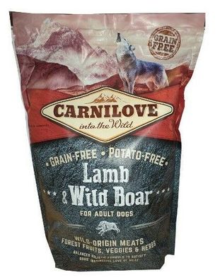 1,5kg Carnilove Adult Lamm und Wildschwein Getreidefreies Hundefutter