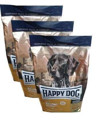 3x10kg Happy Dog Piemonte Supreme Sensible Hundefutter mit Edelkastanie