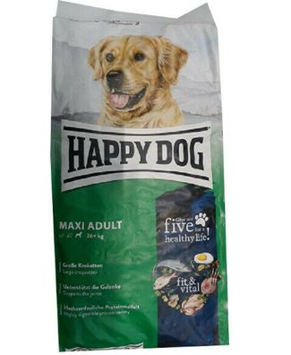 14kg Happy Dog Adult Maxi Hundefutter, Trockenfutter für ausgewachsene Hunde