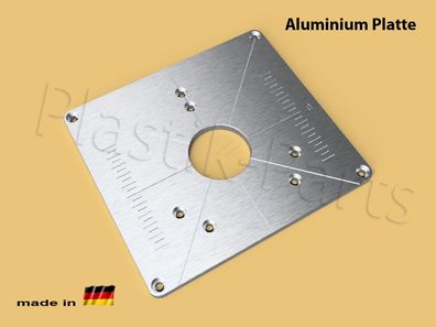 ALU Befestigungsplatte Einlegeplatte für Frästisch Bosch POF 1100 AE Oberfräse
