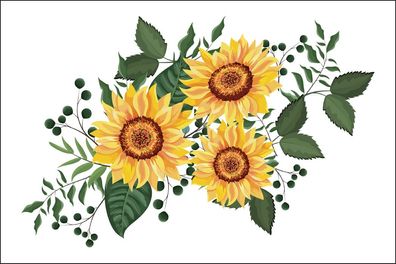Muralo VLIES Fototapeten Tapeten XXL blühende Sonnenblumen 1040