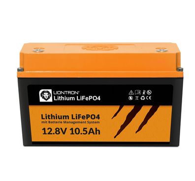 Liontron - LI-SMART-LX-12-10 - 12 Volt 10,5Ah LiFePO4 - Smart BMS - Bleibatterie-E...