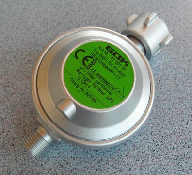 Gas Druck Regler 1 kg/ h Gasregler EN 61 für Grill 50mbar 310f700-1 NEU