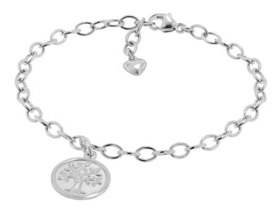 trendor Schmuck Mädchen-Armband mit Lebensbaum 925 Sterlingsilber 18 cm 51175
