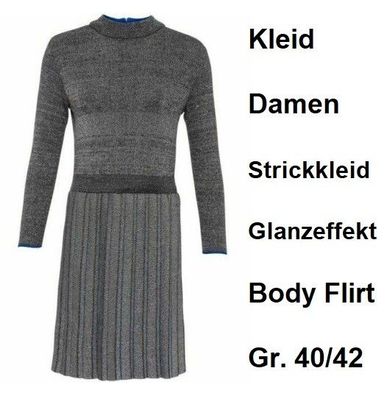 Kleid Damen Strickkleid Glanzeffekt Body Flirt Gr. 40/42. Neu mit Etikett.