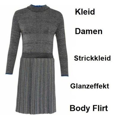 Kleid Damen Strickkleid Glanzeffekt Body Flirt Gr. 44/46. Neu mit Etikett.