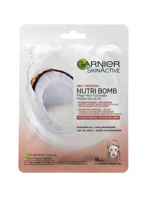 Garnier SkinActive Nutri Bomb Pflege-Milch-Maske Kokosmilch Tuchmaske 28 gr