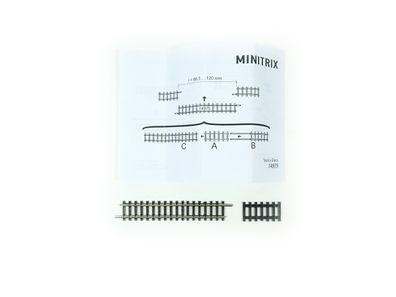 N Gleis Vario 86,5 - 120 mm, Minitrix N 14975 neu
