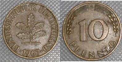 10 Pfennig 1967 G