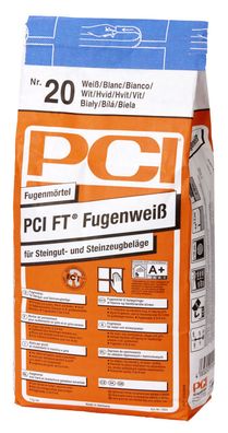 PCI FT Fugenweiß 5 kg Fugenmörtel in Weiß Fugenmasse Fliesen Mosaik Verfugung