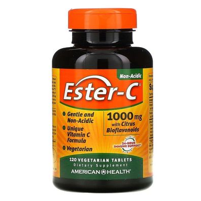 American Health, Ester-C with Citrus Bioflavonoids 1.000 mg,120 pflanzliche Tabletten