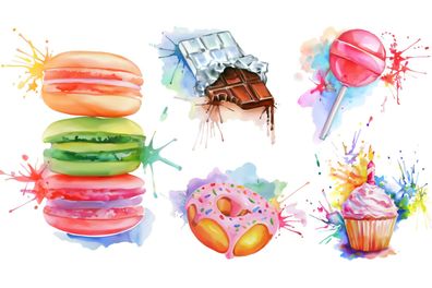 Muralo VLIES Fototapeten Tapeten XXL Küche bunte Süßigkeiten 3D 3188