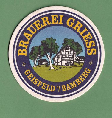 Brauerei Griess - Geisfeld - ein ungebrauchter Bierdeckel (2)